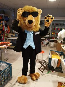 Hot Sell High Quality Lion Mascot Kostym Fancy Carnival Costume Gratis frakt