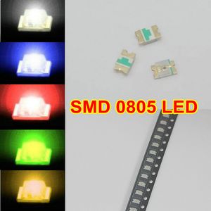 5 Werte x 200 Stück = 1000 Stück SMD 0805 Weiß Rot Blau Grün Gelb LED-Lampendioden Ultrahell