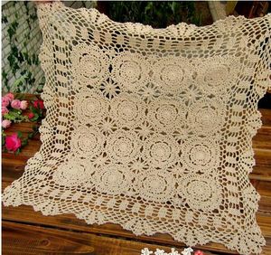 Wholesale-Handmade crocheted Tablecloth for table Cover Crochet Doilies Mat Pads Vintage Coaster Table cloth for Wedding supplies