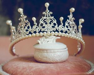 Moda cristallo perla fiore festa accessori per capelli da sposa fascia da sposa tiara copricapo perle argento fasce per corona da sposa