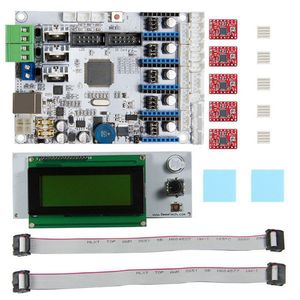 Freeshipping 3D-skrivare Moderkort GT2560 + A4988 Driver + LCD2004 Kit Kompaktstorlek Mer bekväm anslutning