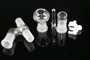 Set adattatori in vetro 14mm 18mm Femmina per gorgogliatore di tubi dell'acqua per piattaforme petrolifere fumanti di tre dimensioni