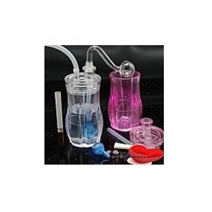 Vase Acrylic Hookah---- oil rig glass bongs water pipe thick pyrex mini heady liquid sci water pipe, color random delivery