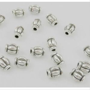 1000pcs tibetansk silverlegering spacer pärlor för smycken gör hantverk fynd 6x4.5mm