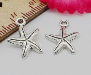 Navio livre 200 Pcs Tibetano Prata Estrela Encantos Pingente Para Fazer Jóias Pulseira 13x17mm