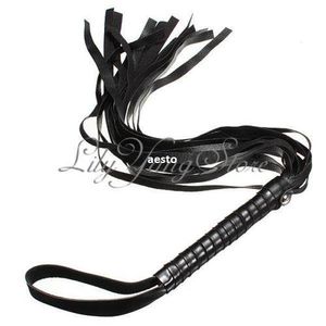 Bondage PU Leather Whip Flogger Cat Nine Tails Adult Alternative Handle Toy Tawse #R721