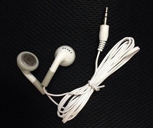 Auricolari in-ear per cuffie in-ear da 500 pezzi bianchi da 3,5 mm per cellulare iphone Samsung Mp3 Mp4 Mini HD auricolare Spedizione gratuita