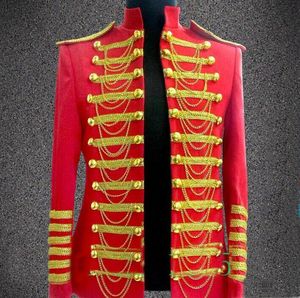 2016 hot sale Men big plus size jacket blazer performance male ds male royal clothing star stage DS Suits & Suits & Blazers