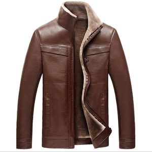 Outono-grosso inverno motocicleta jaqueta de couro masculino moda bombardeiro casaco masculino casual parka masculino chaquetas de cuero hombre