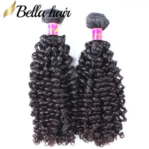 Najwyższej jakości Peruwiańska klasa włosów 9a Natural Black 10-24 cali 4 sztuk / partia Curly Human Splot