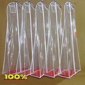 High Quality Transparent Wedding Dress Cheap Dust Cover Omniseal Extra Large PVC 180*58*10cm Wedding Garment Bag Skirt Clothes Cover