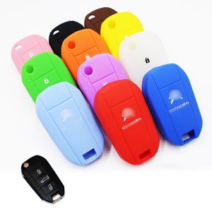 2016 New Car Styling Folding Silicone Key Cover For 3 Buttons Citroen C4 AIRCORSS C4 CACTUS C5 C3 C4L 5 Colors High Quality