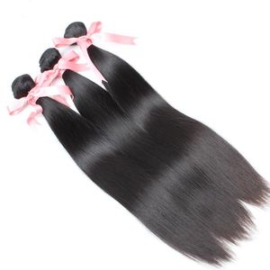 Greatremy Dyeable Cambodian Virgin Hair Unprocessed Natural Color Silky Straight Double Weft Human Hair Weave 10"-28" Factory Outlet Hair