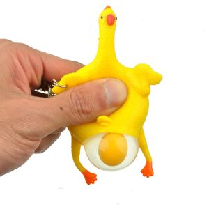 Vent Chicken Shrilling Whole Egg Laying Hens Crowded Stress Ball Keychain Kids Toys Novelly Spoof Tricky Funny Gadgets Toys