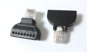 10 Stück RJ45-Etherne-Stecker auf 8-poligen AV-Klemmen-Schraubadapter für Block-CCTV