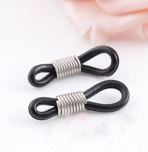 Gratis 500PCS Black Tone Ends för glasögon Kedjehållare Kopplingar 22mm Ny