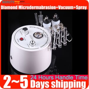 3in1 Diamant Dermabrasion Mikrodermabrasion Gesichtshautverjüngungsspray Anti-Aging Vakuum Peeling Salon Schönheitsmaschine Faltenentferner