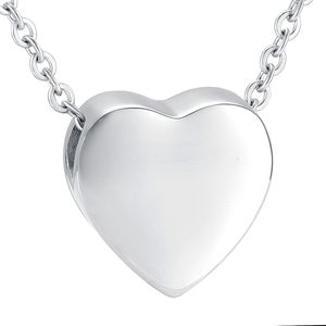 IJD9952 Polishing Heart For Ashes Free Engrave Ash Keepsake Necklace Family Pet Jewelry Urn Necklace Special Offer