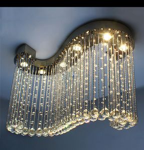 6 light Crystal Chandelier Lighting Fixture Small Clear Crystal Lustre Lamp for Aisle Stair Hallway corridor porch light