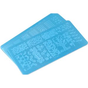 Mesvol 16 Stlyes Nail Stamping Plates Set 16PCS Frimärken Bild Nail Stamp Plate Mall XY-J01-16 120 * 60mm