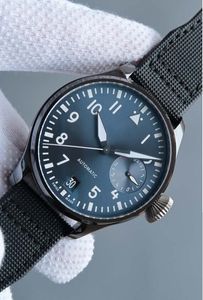 Venda de fábrica Luxo relógios de pulso IW502003 Mecânica automática Mens relógios relógios 47mm marca piloto relógios de relógio de pulso azul