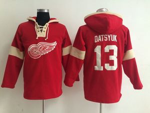 Wholesale hockey hoodie youth for sale - Group buy Youth Hockey Jersey Cheap Detroit Red Wings Hoodie Pavel Datsyuk Stitched Embroidery Logos Hoodies Sweatshirts Any Name and Number