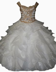 2017 Sexy Gold Kristall Ballkleid Quinceanera Kleid mit Perlen Pailletten Organza Plus Größe Süße 16 Kleid Vestido Debütantin Kleider BQ88