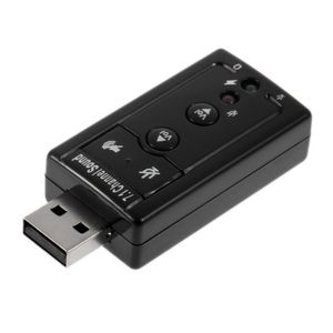 JP209-B CM108 미니 USB 2.0 3D 외부 7.1 채널 사운드 가상 12Mbps 오디오 사운드 카드 어댑터 고품질