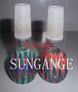 Großhandel 18,8 mm 14,4 mm berauschende Schüssel für Bong süße bunte männliche Glasschüsselstücke farbige Glasrauchschüssel Wasserpfeifen Rauchzubehör