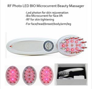 3 I 1 Electric Pro Bio MicroCurrent Laser + LED Photon Therapy Hårhuvud Regrowth Massager Comb för håravfall Gratis frakt