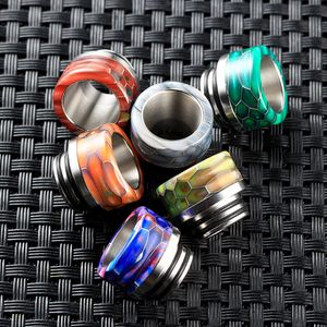 810 TFV8 Grid Drip Tips Epoxy Resin Stainless Steel Drip Tip Wave Wide Bore Mouthpiece for TFV8 TFV12 Smoking Accessories DHL Free