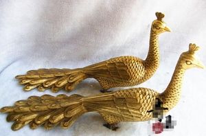 Sweter Feng Shui Miedź Peacock Phoenix Para bogatego człowieka Tang domu zadowoleni, że dekoracja rzemiosła dekoracji domu