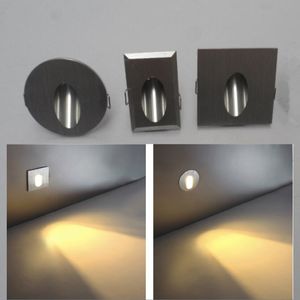 Lampada da parete luci scale a led 1w / 3w AC85-260V da incasso in illuminazione a pavimento a led luce notturna Per canale, gradino, illuminazione scale