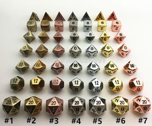 TOP Quality Metal Dice Dice set d4 d20 for Board Games Rpg Dados jogos dnd with boxes for Christmas gift Birthday gift