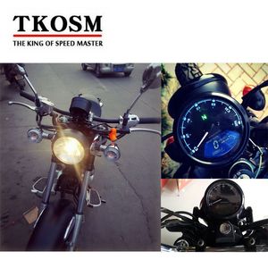 Tkosm universal motocicleta digital velocímetro lcd backlight odômetro tacômetro calibre moto 12000 rpm função para honda