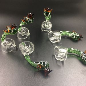 Schöne Glas-Vergaserkappe mit Vogelgriff für 4 mm dicke, kuppellose Quarz-Nagel-Vergaserkappen, Quarz-Banger-Dab-Nagel-Vergaserkappen, Bohrinseln