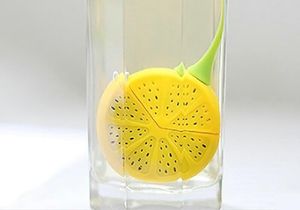 Tea Leaf Strainer Reuseable Silicone Lemon Flower Tea Bag Ball Stick Loose Herbal Spice Infuser Filter Tea Tool
