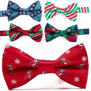 Papillon natalizio 11 colori 7 * 12 cm bowknot Papillon natalizio Accessori per cravatta in poliestere da uomo per il regalo di Natale