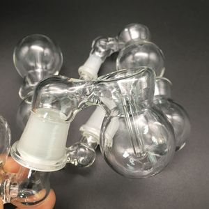 Hookahs glas aska catcher för rökning tjock bubbler med 10mm 14mm 18mm manlig kvinnlig klar boll stil fog Ashcatcher passar oljeplattor