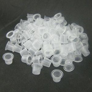 Wholesale small ink caps for sale - Group buy mm Small Size Clear White Tattoo Ink Cups Plastic Ttattoo Caps Suppply Hot Sale