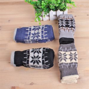 Fingerlose Winterhandschuhe für Erwachsene und Kinder, Fäustlinge, Mädchen, Jungen, Kind, Weihnachtsgeschenk, dehnbare Strickhandschuhe, gestrickte Baumwollhandschuhe