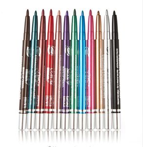 Atacado-xxl 12pcs / set stage maquiagem cosmética caneta de beleza impermeável À Prova de À Prova D 'Água Eyeshadow Eye Forro Lip Eyeliner Lápis com Rotary Retrátil