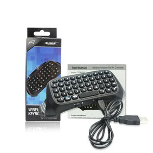 Dobe 3.5mm Bluetooth Mini Kablosuz Chatpad Mesajı Qwerty Klavye PS4 PS 4 P4 PlayStation Denetleyicisi için Tam Anahtar