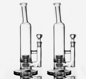 Hitman Glass Bong Matrix Hookahs dabsハーブドライボールオイルリグダブルステレオPerc 18.8mm重ベースFa​​b Egg