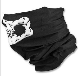 Skull Half Face Mask magic Scarf Bandana Bike Motorcycle Scarves Scarf Neck Face Masks Cycling Cosplay Ski Biker Headband Tactical masks