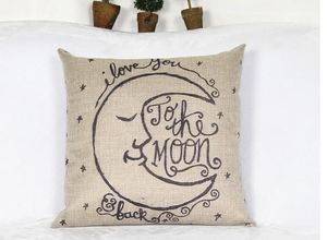 Olika mönster Vintage Pillow Case Cartoon Composite Linen Scatter Cushion Cover 42x42cm