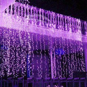 カーテンライトクリスマスライト10 * 3m 10 * 4m 10 * 5m Led Twinkle照明クリスマス弦の妖精の結婚式のカーテンの背景パーティーのクリスマスのストリップ