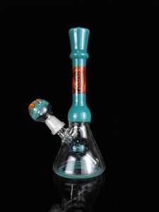 Dab Rig Dab Water Pipe Oil Rig Glass Bong Heady 7.4 '' WAG WAG Rig Dabber Colored Beaker Bong Burner Pipes Small Glass Water Pipe