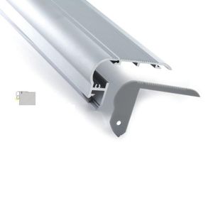 50 x 1M Zestawy / partia Stair Krok Al6063 LED Profil aluminiowy i anodyzowany Kanał profilowy schody dla lampy drabinkowej