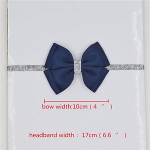 196 color new Baby hair bow flower Headband Silver ribbon Hair Band Handmade DIY hair accessories for children newborn toddler